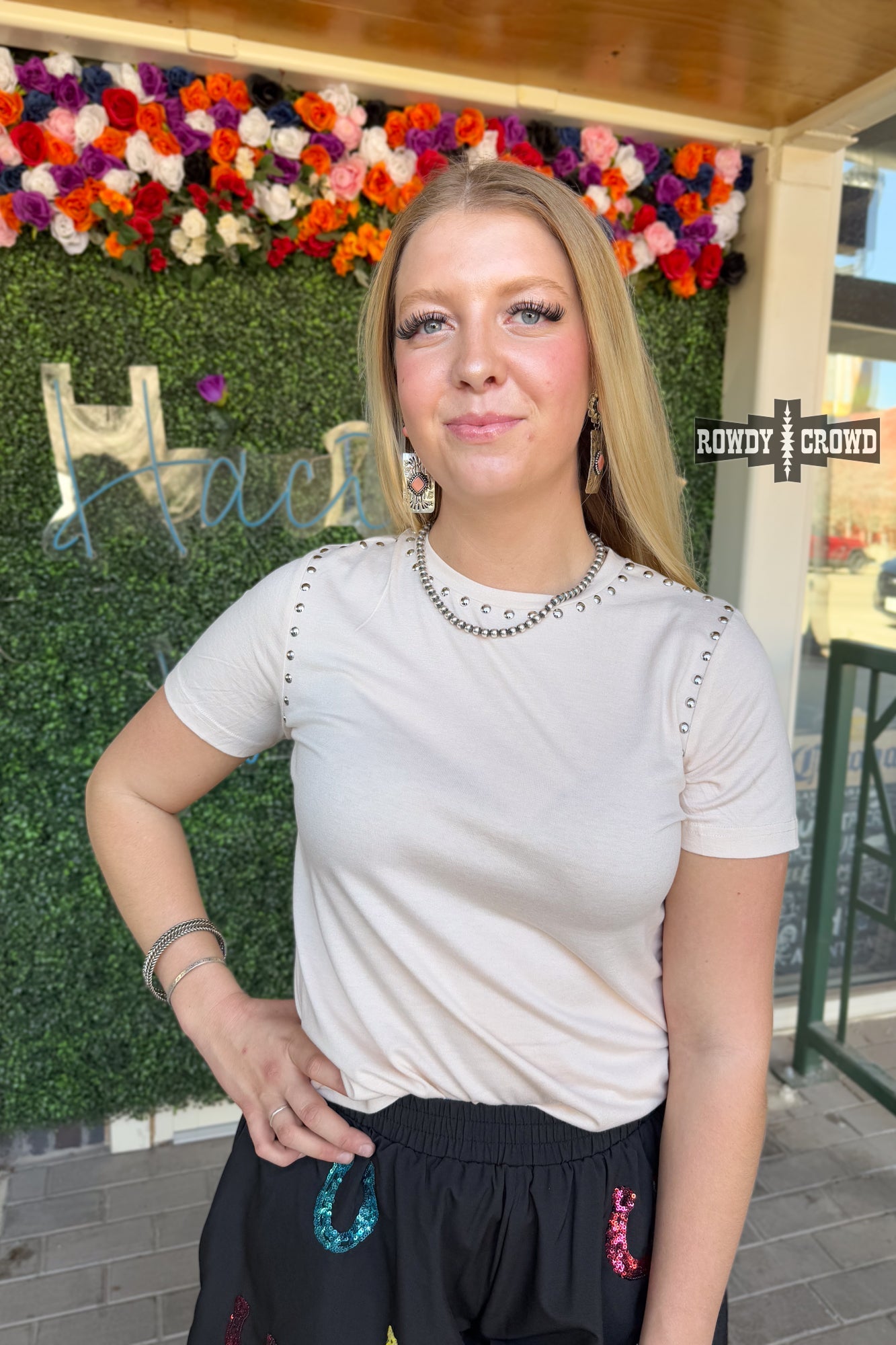 CREAM- Starry Stud Tee